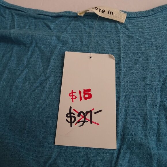 Love In Blue Beach Cover Up Jacket Women Size 3XL Drawstring Waist Short Sleeve - Picture 7 of 10